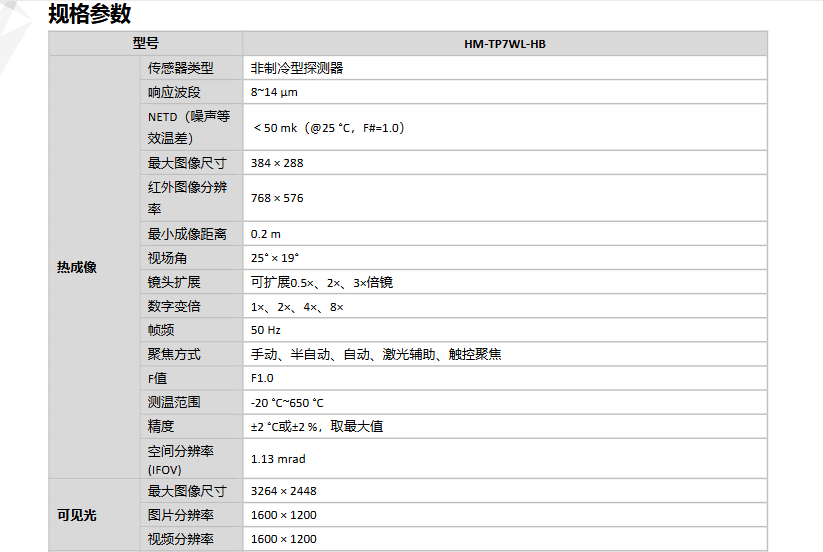 手持測(cè)溫?zé)嵯駜x參數(shù)
